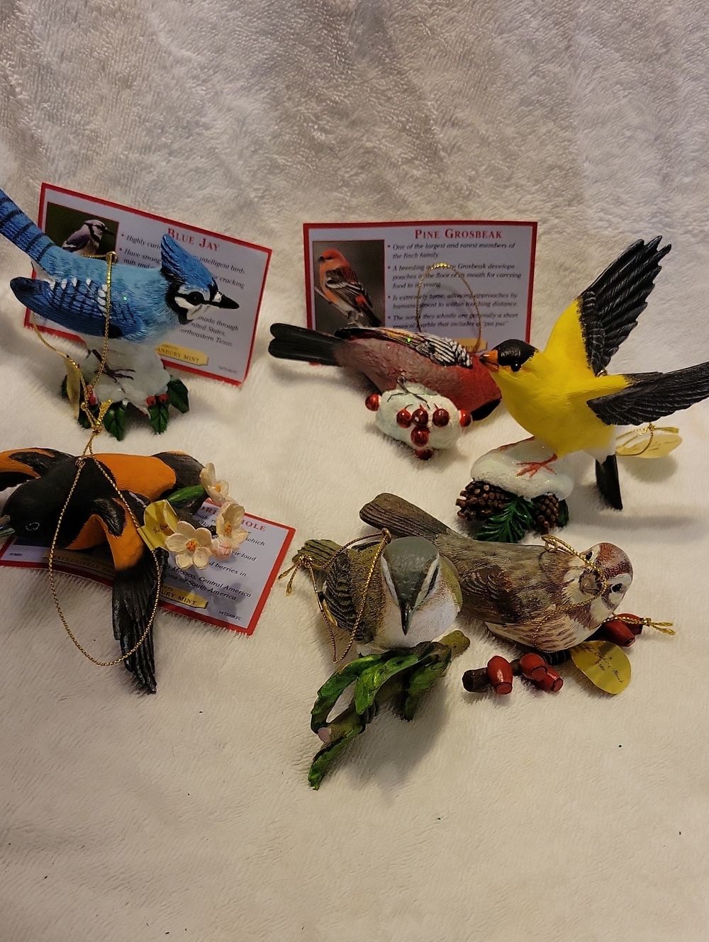 Danbury Mint Bird Ornaments